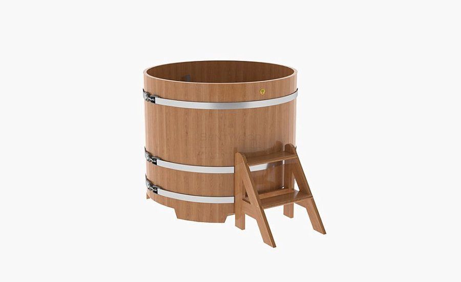 Купель круглая D=1,17 из дуба, высота 1000