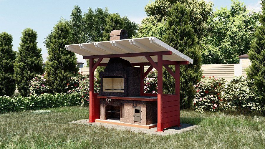 Навес для мангала и барбекю Рогачево