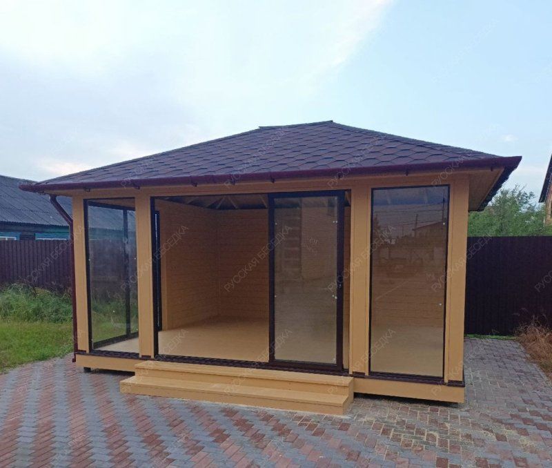 Застекленная беседка АННЭТ 4х5