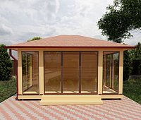Застекленная беседка АННЭТ 4х5