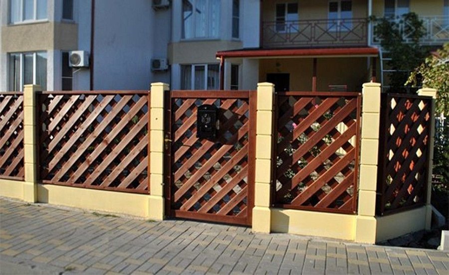 Забор №43 - косая решётка