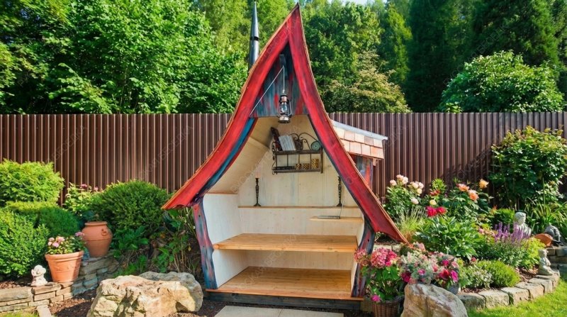 Беседка с кроватью Страна чудес