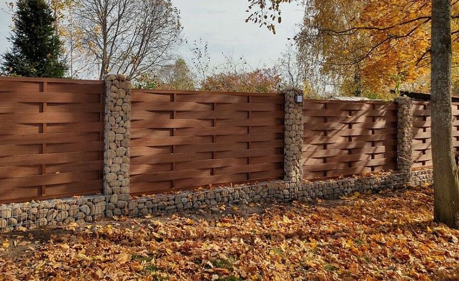 Забор №60 - плетенка из ДПК 2