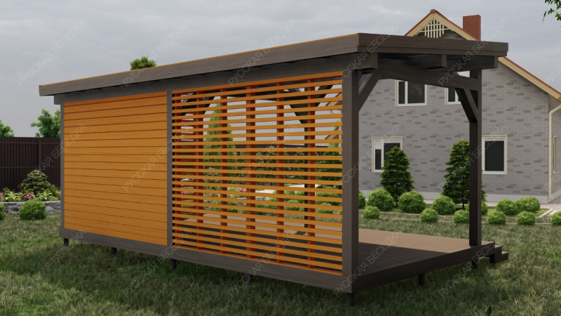 Прямоугольная беседка АЛЬПИНИЯ