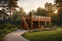 Двухэтажная беседка Клеть