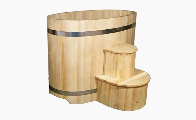 Купель овальная из кедра Ol120 1.2х0.78х1