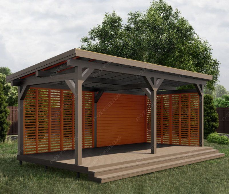 Прямоугольная беседка АЛЬПИНИЯ