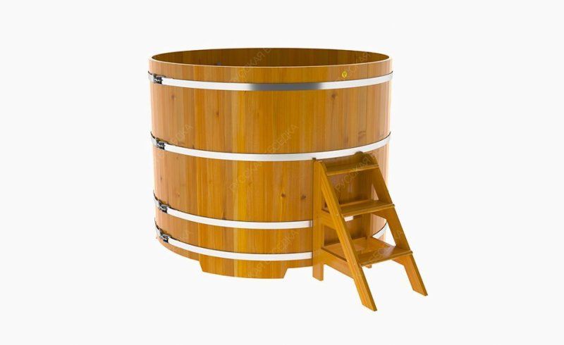 Купель круглая  D=1,80 из лиственницы, высота 1400