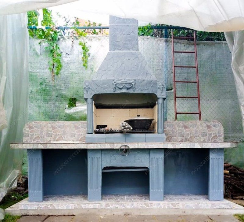 Печь № 16 — Печь барбекю с двумя рабочими столами (или мойкой)