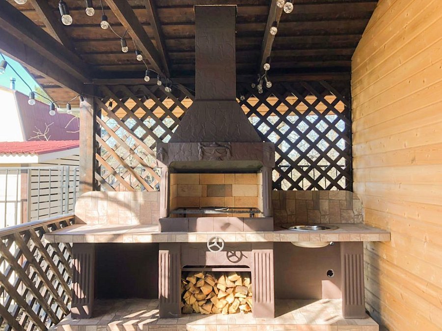 Печь № 16 — Печь барбекю с двумя рабочими столами (или мойкой)