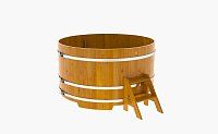 Купель круглая D=1,80 из лиственницы, высота 1000