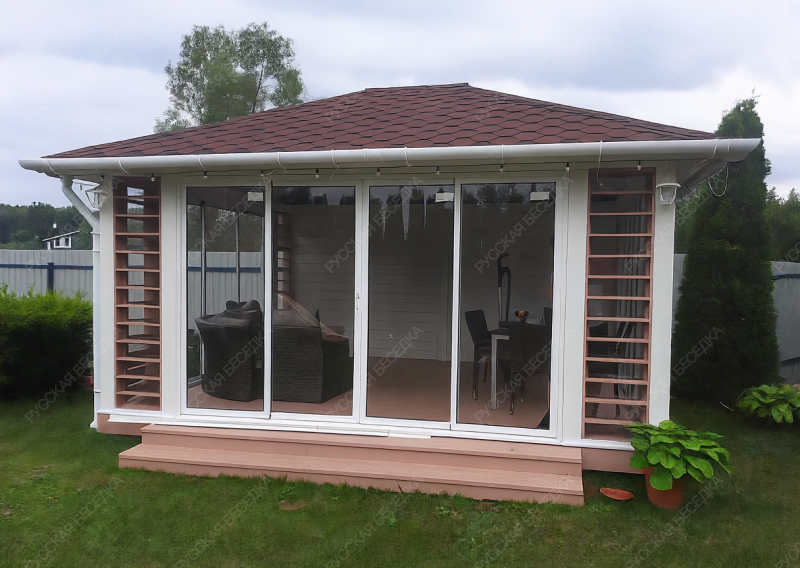 Закрытая беседка Гринхаус 4х5