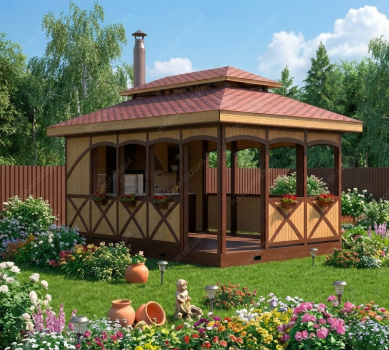 Прямоугольная беседка Майкоп