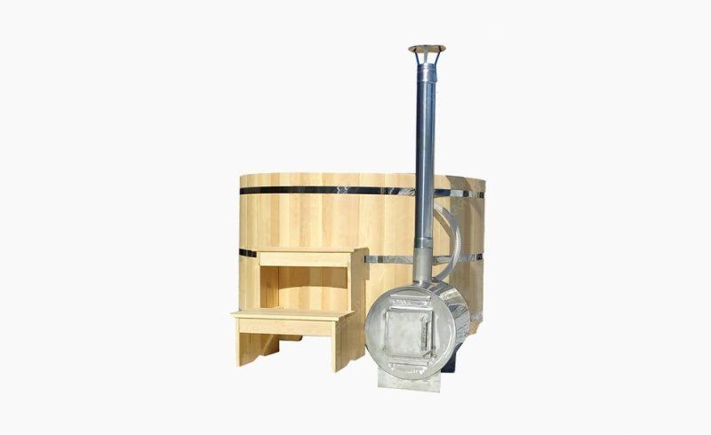 Фурако овальная с наружной печью Kupel13 кедр 2.2х1.2х1.2