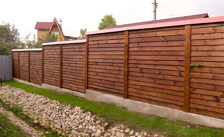 Забор №42 - горизонтальный с навесом